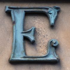 the letter e is made up of metal