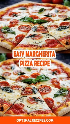 Longing for a taste of Italy? This simple Margherita pizza recipe brings the essence of Italian cuisine straight to your kitchen with fresh ingredients and straightforward instructions. Experience a perfectly crispy crust, melty mozzarella, and a burst of fresh basil that makes this pizza a must-try. Whether you're new to pizza-making or a seasoned expert, this guide will help you create restaurant-quality pizza at home effortlessly. Save this recipe now and treat yourself to the best homemade pizza tonight! Easy Margarita Pizza Recipe, Pizza Homemade Recipe, Pizza Recipes Margarita, Margherita Pizza Recipe Easy, Margarita Pizza Recipe, Fall Pizza Recipes, Homemade Pizza Ideas, Easy Pizza Recipes, Pizza Recipe Easy