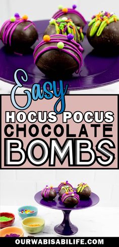 How to Make Hocus Pocus Hot Chocolate Bombs | Our WabiSabi Life Hocus Pocus Hot Cocoa, Hocus Pocus Hot Chocolate, Hot Chocolate In A Jar, Spoons Diy, Coco Movie, Halloween Cake Pops, Best Thanksgiving Recipes