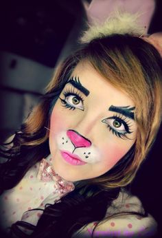 Hare Costume, White Rabbit Makeup, Bunny Halloween Makeup, Bunny Face Paint, Rabbit Makeup, Unique Halloween Makeup, White Rabbit Costumes, Bunny Makeup, Halloween Makeup Clown