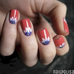 Fourth of July nails White And Blue Nail, Easter Manicure, Egg Nails, Patriotic Nails Design, Patriotic Nails, Easter Nail, Fourth Of July Nails, Easter Nail Designs, 4th Of July Nails