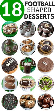 18 football shaped desserts for game day or super bowl! Desserts For Game Day, Football Themed Desserts, Football Desserts, Football Treats, Superbowl Desserts, Healthy Superbowl Snacks, Recipe Beef