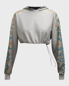 Ultracor Python Scent Pyxis Cropped Hoodie | Neiman Marcus Top Designers, Shapewear