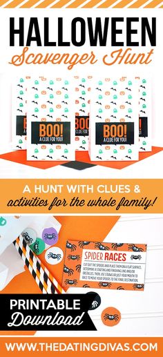 halloween scavenger hunt with clues and activities for the whole family