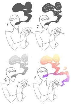 how to draw an animated woman with different hair styles