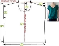 an image of a woman's t - shirt with measurements for the front and back