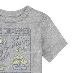 Buzz Lightyear and his little yellow alien friends are featured at the front of this toddler boy Disney Collection graphic t-shirt from the iconic Toy Story movie. Cut for a regular-fit, it's made from soft cotton-knit with a crew neckline and short sleeves.Character: Toy StoryClosure Type: Pullover HeadFit: Regular FitNeckline: Crew NeckSleeve Length: Short SleeveFiber Content: 60% Cotton, 40% PolyesterFabric Description: KnitCare: Machine Wash, Tumble DryCountry of Origin: Imported Buzz Light Year Shirt, Toy Story Shirts For Disney, Buzz Lightyear Tshirts, Hollywood Studios Shirts Toy Story, Toy Story Shirt For Kids, Toy Story Movie, Buzz Lightyear, Cotton Knit, Toy Story