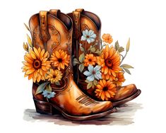 Watercolor Cowboy Boots And Flowers, 12 JPGs, Cowgirl Boots Clipart Floral Boots, Flower Clipart Digital Craft, Commercial Use ---------- This is a digital product. No physical item will be shipped. Your files will be available to download immediately after payment confirmation. ---------- YOU WILL GET THE FOLLOWING: After purchasing you will receive 4 zip files ► 12 High-Quality JPGs ► 4096 x 4096 px (13.653' x 13.653' in) ► High-resolution, jpg files with 300 dpi ► White background, non-transparent ► Commercial use ---------- TERM OF USE: Personal and Commercial Use for all of our clipart. POD use is allowed. No need to buy an extra license for commercial use. However, you are NOT allowed to resell the files ---------- Due to the digital nature of this product, returns are not accepted. Cowboy Boots And Flowers, Vintage Clip Art, Floral Boots, Boho Cowgirl, Small Font, Flowers Png, Clip Art Vintage, Cow Girl, Clipart Design