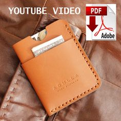 a leather wallet with instructions on how to use it