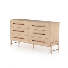 Weston Six Drawer Dresser Oak Dresser, Six Drawer Dresser, Iron Hardware, Lulu And Georgia, Modern Dresser, Double Dresser, 6 Drawer Dresser, High Fashion Home, Dressers And Chests