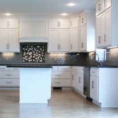 the kitchen is clean and ready for us to use in its new owner's home