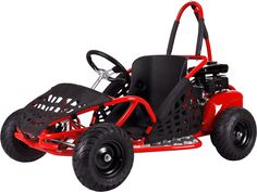 an electric go - kart with four wheels and two seats, on white background