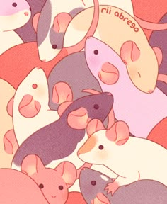 an image of many different colored mice