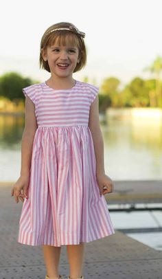 k-front-infinite-aline Handmade Girls Dress, Toddler Dress Patterns, Dresses By Pattern, Girls Dress Sewing Patterns, Girl Dress Pattern, Dress Patterns Free, Sewing Patterns Girls, Trendy Sewing, Girl Dress Patterns