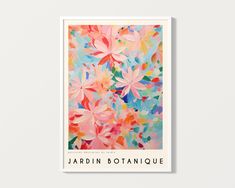 the cover of jardin botanique's album, featuring colorful flowers and leaves