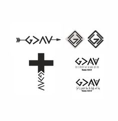 the cross and other symbols are drawn in black ink