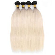 【Straight Hair】1b/613  brazilian straight     blonde virgin hair products cheap blonde ombre hair extensions #ombrehair #hairbundles Silk Base Wig, Brown To Blonde Ombre, Blonde Extensions, Valentine Boxes