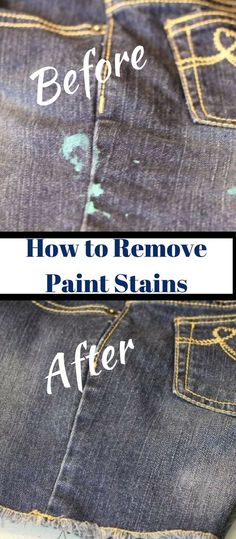 how to remove paint stains from jeans