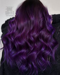 Purple Hair Color Ideas, Deep Violet Hair, Purple Balayage, Hair Therapy, Hair Color Crazy, Hair Color Purple, Dye My Hair, Purple Hair