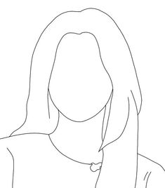 a line drawing of a woman's face