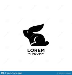 a rabbit logo with the word's name in black and white colors on a white background