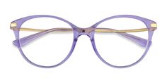 Transparent Purple horn eyeglasses available in variety of colors to match any outfit. These stylish Full-Rim, Large - sized Metal,Plastic eyeglasses include a case. The price includes free 1.5 Clear Single Vision Lenses and can change based on options selected during the checkout process. Casual Purple Glass Sunglasses, Chic Purple Glass Sunglasses, Purple Eyeglasses For Women, Purple Cat Eye Glasses, Purple Prescription Glasses, Purple Frame, Metal Eyeglasses, Glasses For Women, Vogue Eyewear