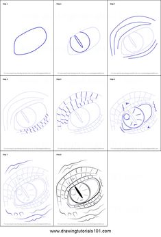 how to draw an eye step by step