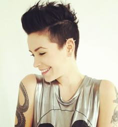 30 Chic Pixie Haircuts: Cool Hairstyle for Women and Girls Lesbian Haircut, Edgy Haircuts, 2015 Hairstyles, Popular Haircuts, Short Pixie Cut, Short Hair Styles Easy, Short Haircut, Short Hair Styles Pixie, Shaved Hair