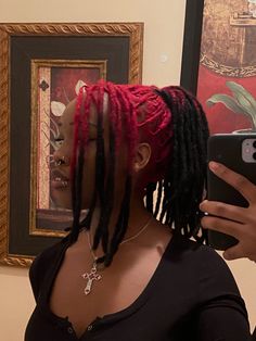 Dyed Locs Ideas, Locs Ideas, Dyed Dreads, Loc Colors, Dyed Locs, Short Locs Hairstyles, Loc Hairstyles