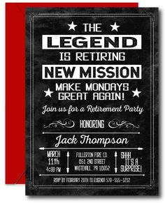 the legend is returning new mission make money great again party card with red envelope and black background