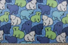 Polka Dot Bears Doubled Sided Fleece Fabric in Blue Fabric Window Treatments, Holiday Quilts, Bridal Fabric, Fabric Sale, Sewing Supplies, Outdoor Fabric, Accessories Branding, Mitten Gloves, Fleece Fabric