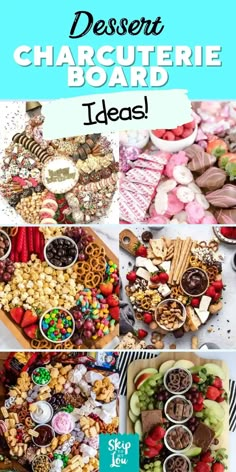 a collage of pictures with different types of desserts and snacks on it, including cookies