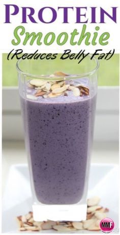 A Protein Smoothie That Helps Reduce Belly Fat Protein Smoothies, Protein Shake Smoothie, Protein Smoothie Recipes, Smoothie Prep, Protein Shake Recipes, Protein Drinks