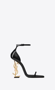 Ysl Heels, Ysl Shoes, Gold Shoes, Hot Shoes, Dream Shoes, Casual Shoes Women, Gold Tone Metal, Black Heels