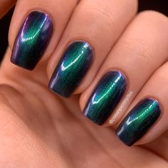 Dee on Instagram: “Origin unknown is a multichrome dream in a bottle. This beauty shifts from emerald to blue to purple and even magenta. I love green…” I Love Green, I Love, The Originals, Purple, Green