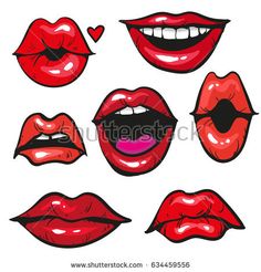 lips with different shapes and colors