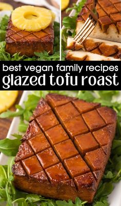 the best vegan family recipes glazeed tofu roast with pineapples