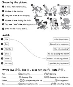 the worksheet for reading and writing in english with pictures, words, and phrases