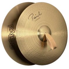 the pair of cymbals has signed on it