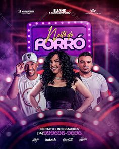 the poster for latte de porro with two men and a woman standing in front of