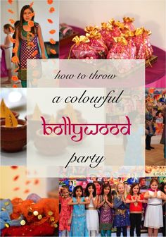 there are many different pictures with words on them that say how to throw a colorful holigoi party