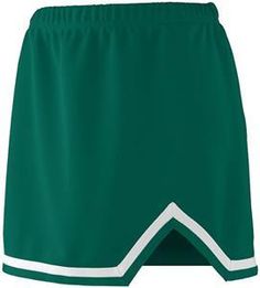 Green & White V-Cut Tailgate Skirt - lo + jo, LLC Cheap Green Tops For Cheerleading, Cheer Tops, Cheerleading Uniforms, Cheer Uniform, Athletic Girls, Staple Wardrobe Pieces, Elastic Waist Skirt, Sports Skirts, Athletic Apparel