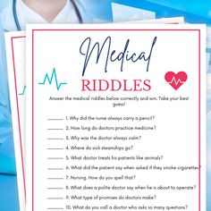 medical riddles for kids and adults with doctor's stethoscope in the background