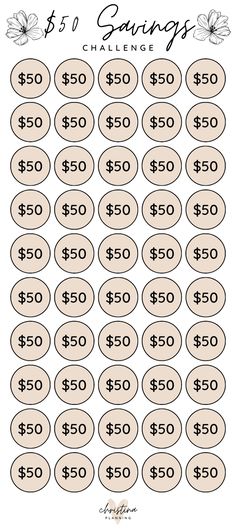 the printable $ 15 savings challenge is shown