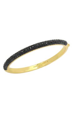 Glittering pavé crystals catch the light with every dance move you strike in this hinged bangle sculpted in a softly domed silhouette. 7" inner circumference; 5mm width Goldtone plate/crystal Imported Hinged Bangle, Kurt Geiger, Keep Jewelry, Dance Moves, Gold Tones, Bangles, Nordstrom, Perfect Gift, London