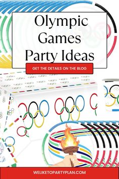 olympic games party ideas for kids and adults to play on the olympics rings, ring tossers, etc