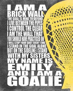 a poster with the words i am a basketball goalie and an image of a basketball net