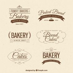 vintage bakery logos and emblems