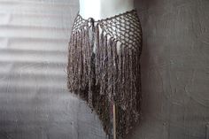 Belly dance hip scarf Dance hip belt Rectangle scarf Fringe skirt belt crochet from shimmery viscose yarn with lurex threads, will be a great addition to your  belly dance costume or music festivals outfits  *has fishnet triangle base with adjustable cord at the sides and with a long fringes *super shimmery and pleasant to the touch *Size- length with fringe-22,8 "(58cm) Width of the triangle part- about 35,4"(90cm)  length of the cord- 47.2"(120cm) *Custom colours and sizes available! *Care ins Belt Crochet, Belly Dance Hip Scarf, Scarf Skirt, Club Skirts, Thick Hips, Hip Scarf, Hip Scarves, Crochet Triangle, Music Festival Outfit