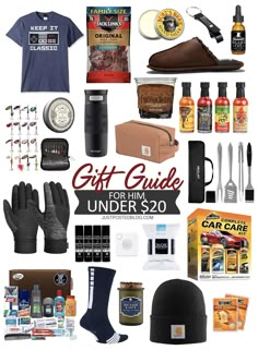 the ultimate gift guide for him under $ 20 includes men's and women's items